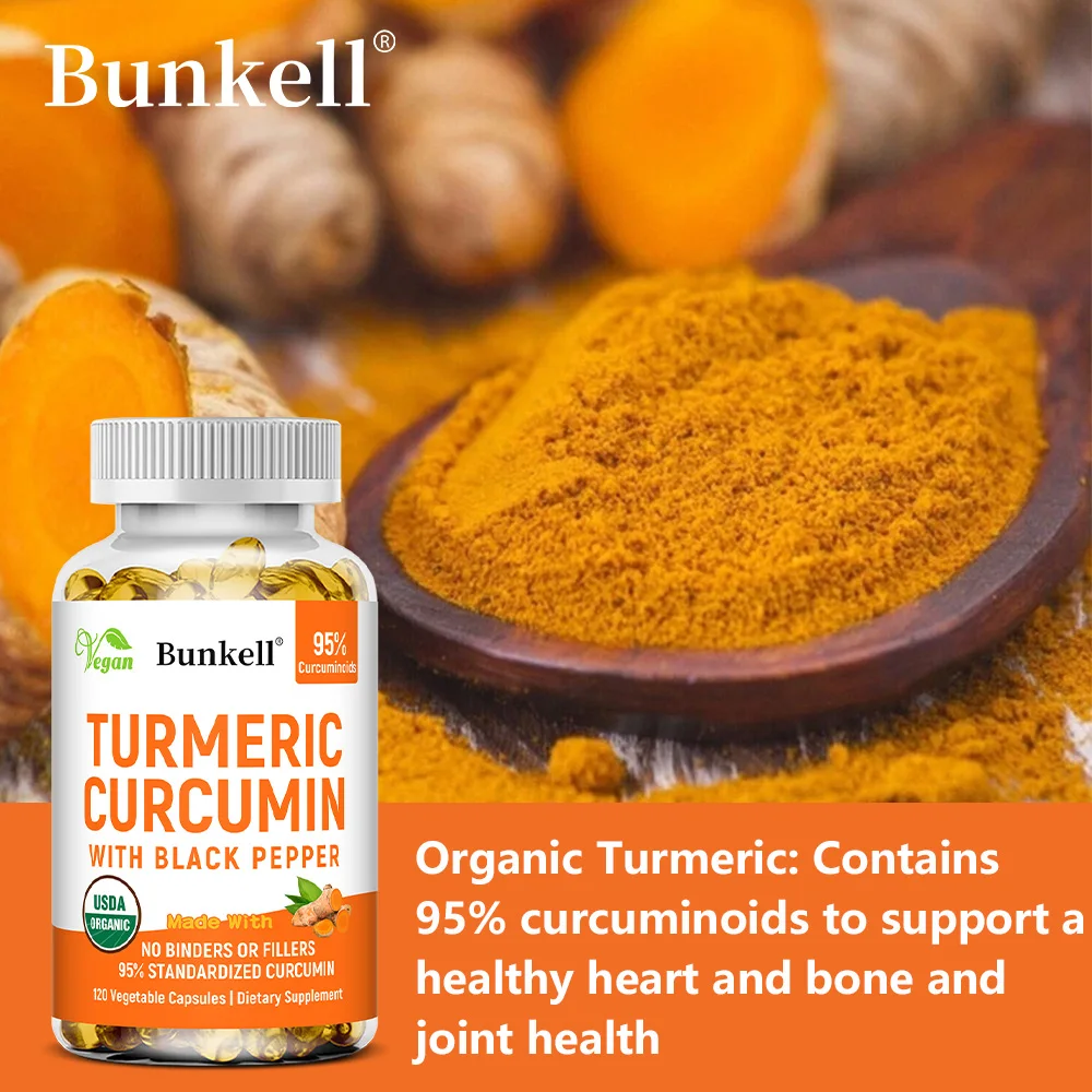 Turmeric Curcumin - with Black Pepper - Helps Improve Joint Comfort and Mobility, Antioxidant and Immune Support - 120 Capsules
