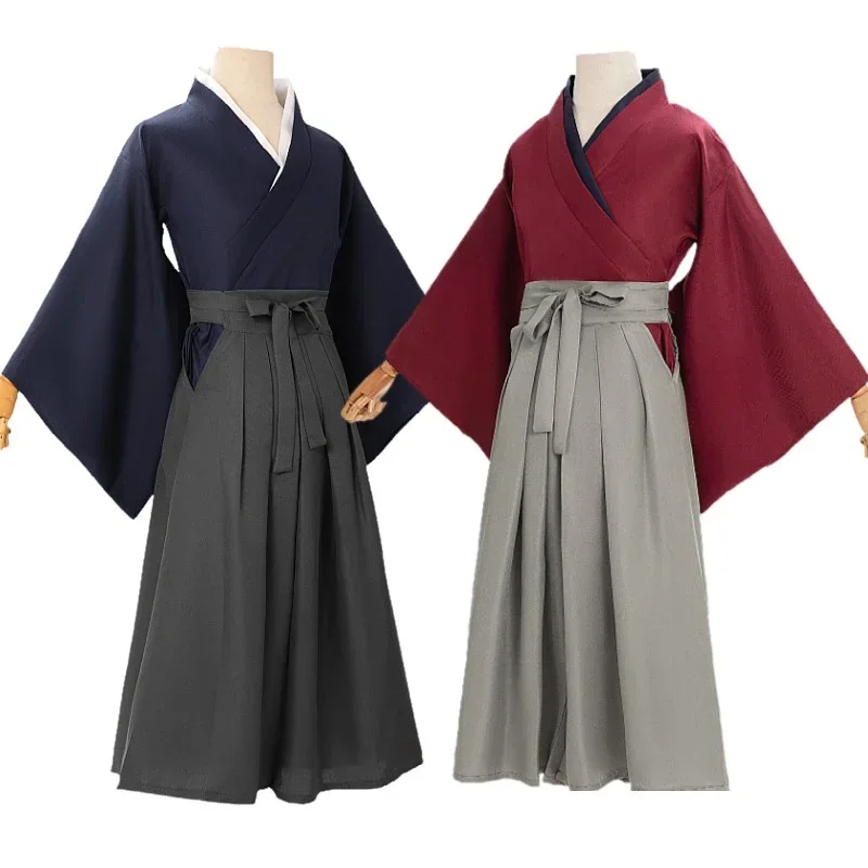 Anime Rurouni Kenshin Cosplay Costume Adult Men Kimono Halloween Party Clothes Outfit