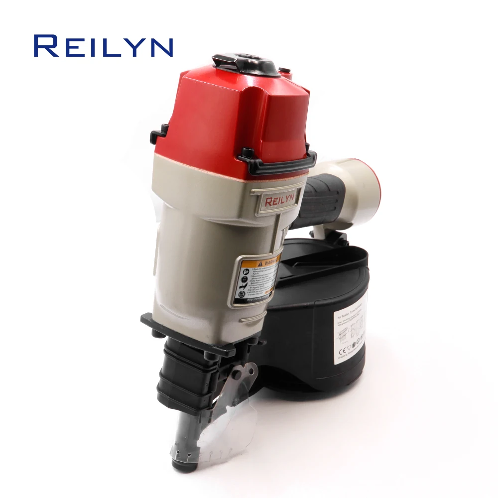 Reilyn Industrial Coil Nailer MCN55 70 80 Pallet Nail Gun for Wood Working Furniture Roofing Fencing Sheathing Making Tools