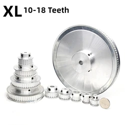 XL Aluminum Alloy Timing Pulley K/BF-Type 10-18 Teeth Slot Width 11mm Timing Pulley Bore 3.175/4/5/6/6.35/7/8/10/12/12.7/14-19mm