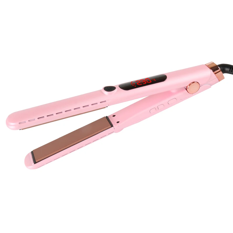 

SMET New Style Hot Selling Ceramic Tech Hair Straightener Electric 2 in 1 Straight and Curls for Hotels