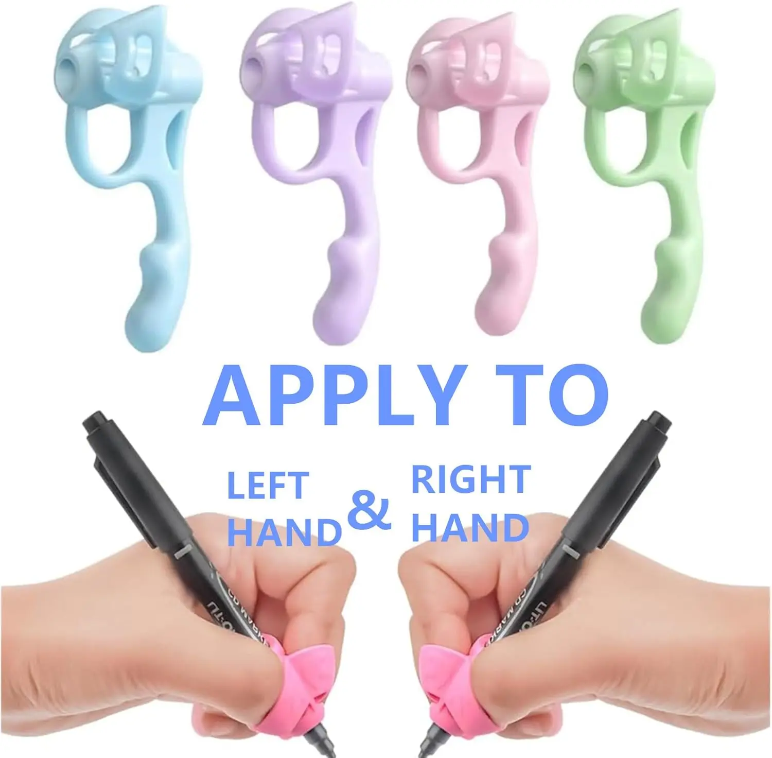 5 Pcs 5 Fingers Silicone Pencil Pen Holder Children Writing Learning Tool Stationery Aid Grip Posture Correction Device