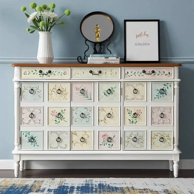 Dust Cover High Shoe Cabinet Design Retro Strong Space Saving Shoe Cabinet Drawer Wooden Luxury Schuhschrank Furniture For Home
