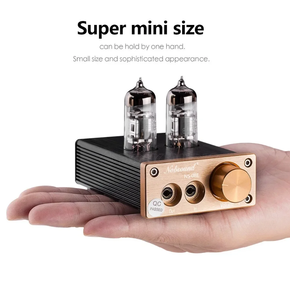 Nobsound Lastest 6J3 Vacuum Tube Integrated Amplifier Mini Audio HiFi Stereo Headphone Earset Amp Free Shipping