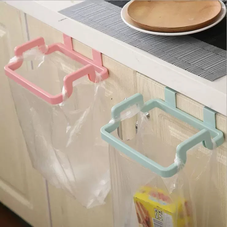 1/2PCS Hanging Trash Bag Holder Portable Garbage Bag Rack Cabinet Door Rubbish Bag Storage Organizer Kitchen Gadget