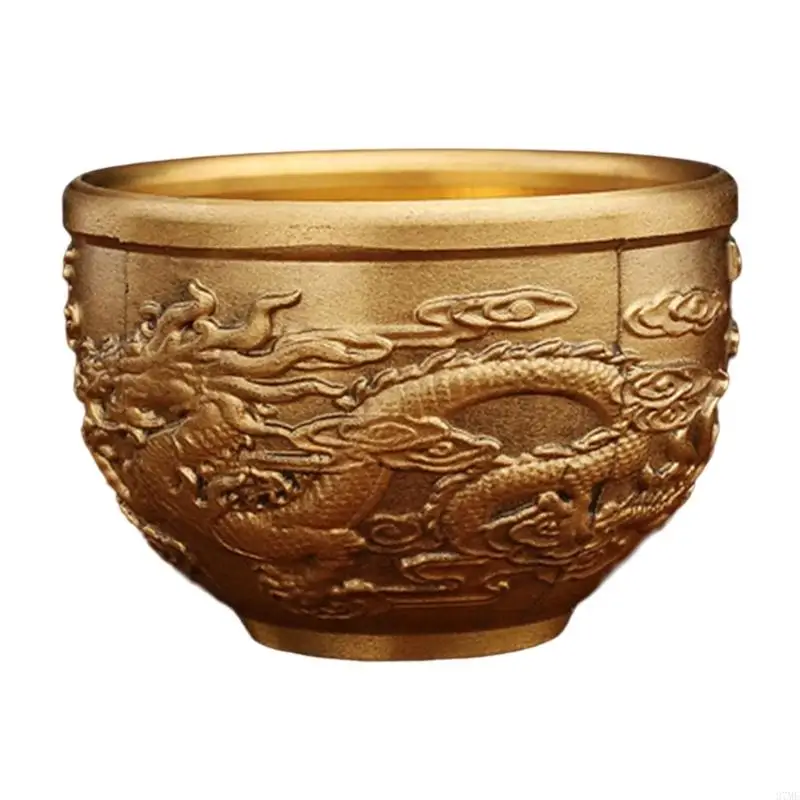 37ME Premium Handmade 6Cm Coppers Dragon Phoenixes Piece For Business Gift