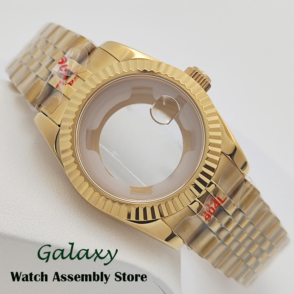 31MM NH05 Fluted Curved Sapphire Glass Stainless Steel Waterproof Watch Case for Ladies Women Fit NH05 NH06 Movement