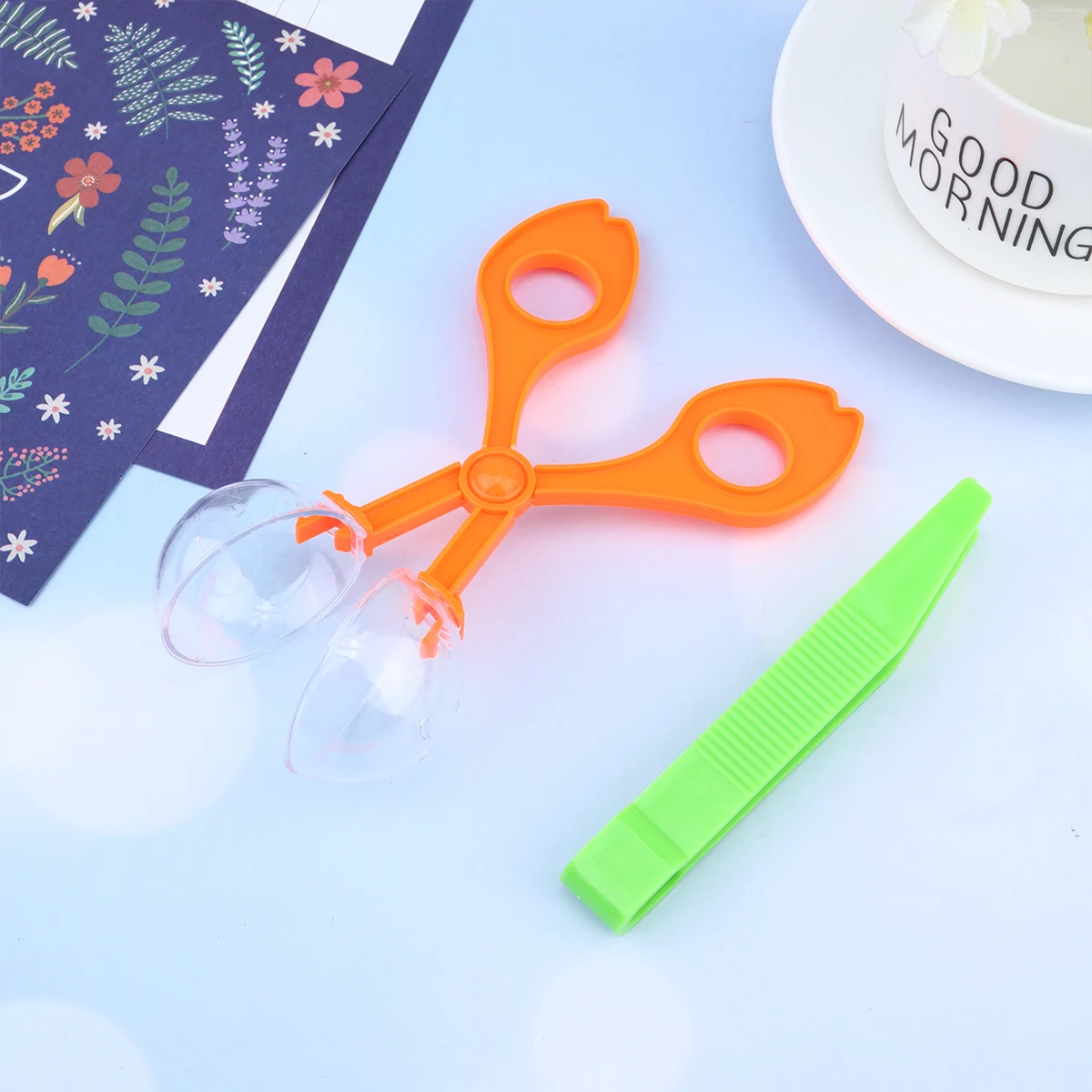 

3 Set of 6Pcs Plastic Catcher Scissor Tong Handy Tool Outdoor Clamp Scissor Educational Toy Assorted Color (1Pc Scissor Clip 1Pc