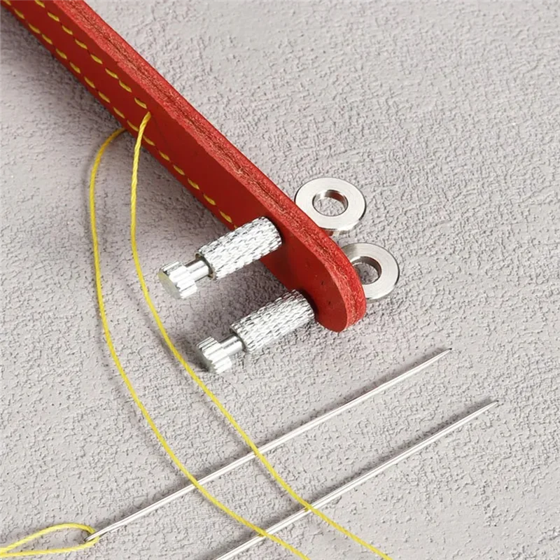 AA76-6Pcs الجلود خياطة تحديد المواقع إبرة DIY أداة خياطة موقف ثابت إبرة الجلود إبرة خياطة ثابتة #5