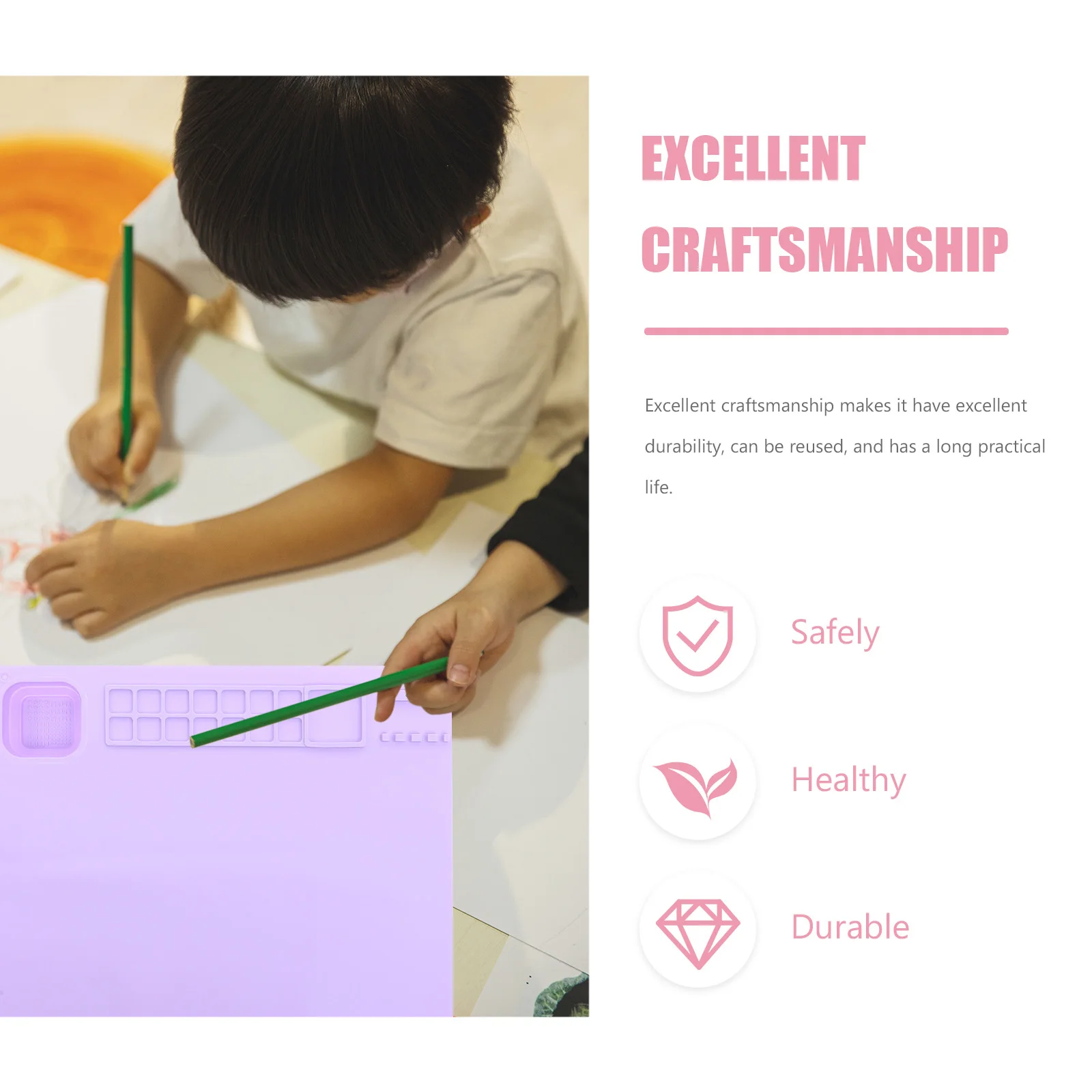 

1 Set Silicone Paint Mixing Board Pigment Tray Palette for DIY Artists Students Color Mixing Plate Painting Supplies