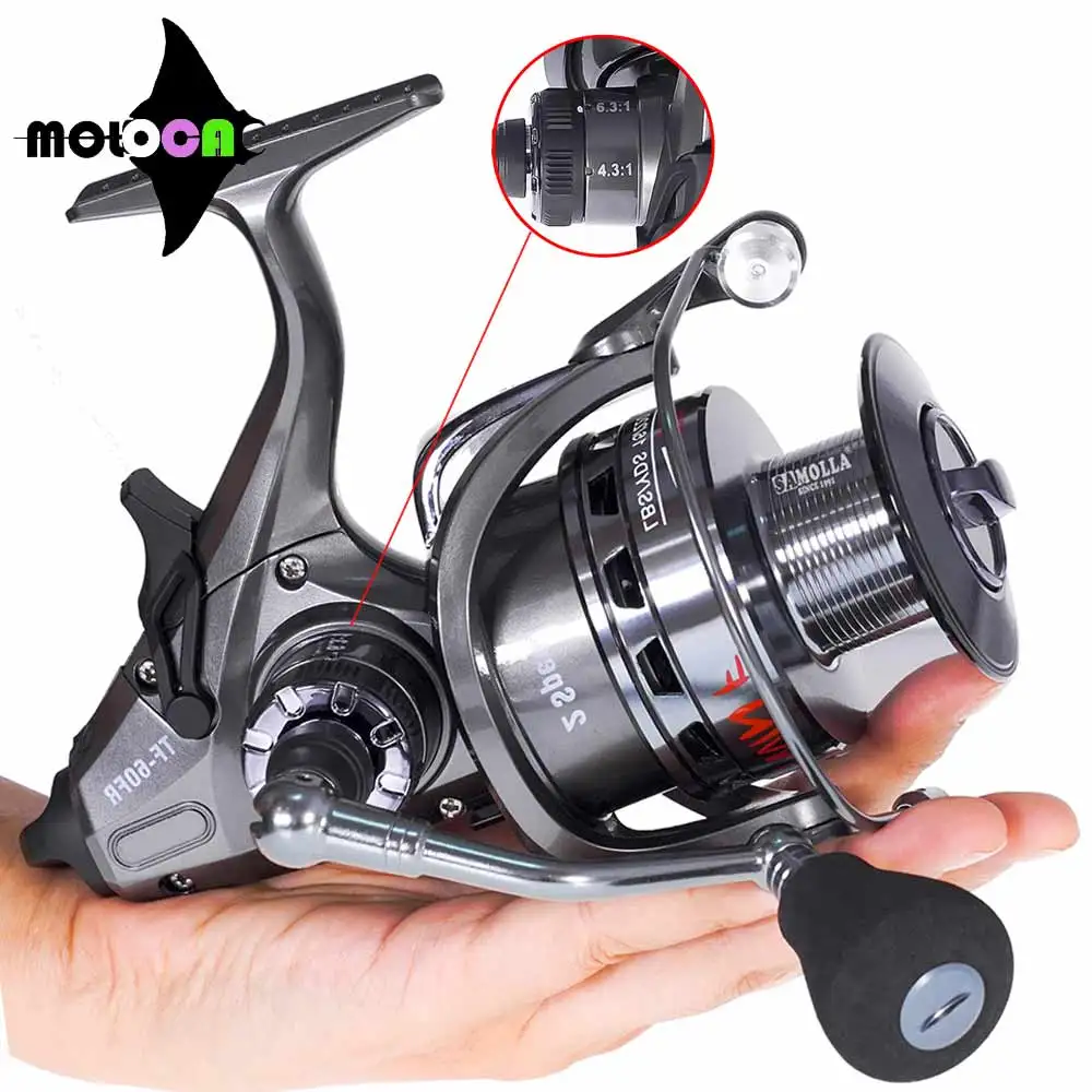 double-brake-fishing-reel-spinning-two-speed-63-1-43-1-drag-20kg-coil-open-face-carretilha-de-pesca-carp-molinete-equipament