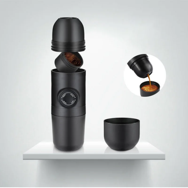 

Household Small Portable Coffee Machine Hand Press Manual Espresso Outdoor Camping Coffee Machine
