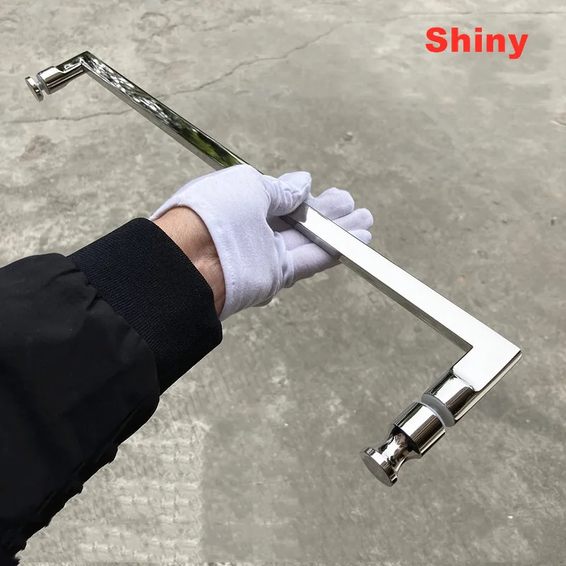 Imagem -05 - Muito Estreito e Simples pé Sólido 304 Banheiro Chuveiro Porta de Vidro do Punho Sj2027t Aço Inoxidável