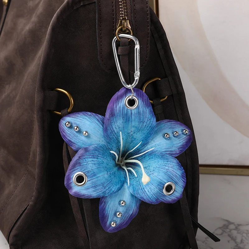 

Super Cool Keychain Bag Pendant Exquisite Phalaenopsis Orchid Lily Keychain Fashion Backpack Decoration Accessories Gifts