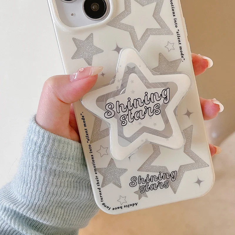 

Fashion Shining Stars Holder Mobile Phone Accessories Universal Cartoon Rabbit Back Case Cover Finger Ring Stand Support Bracket