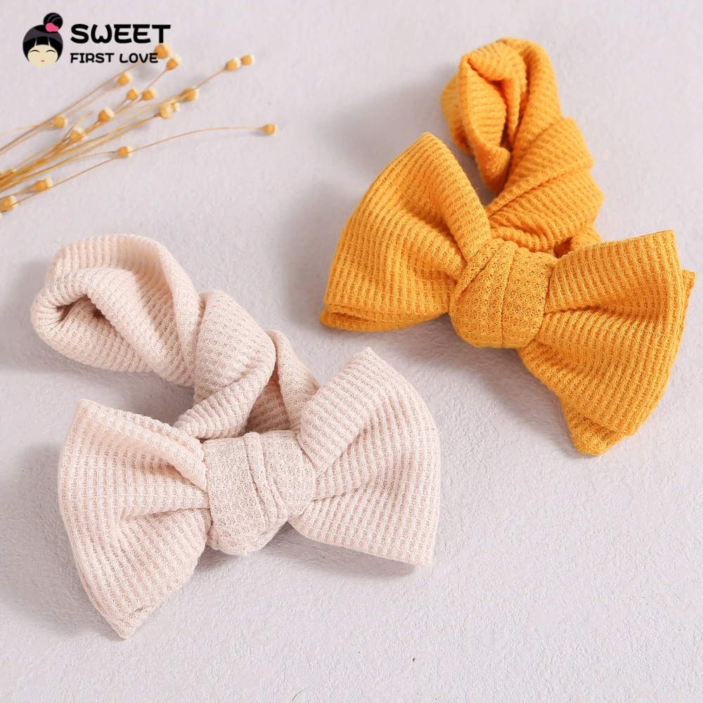 Baby Headband Soft Walv Gee Elastic Fabric Hair Bands Solid Cute Bow Infant Headband For Kids Girl Headwear Hair Accessories