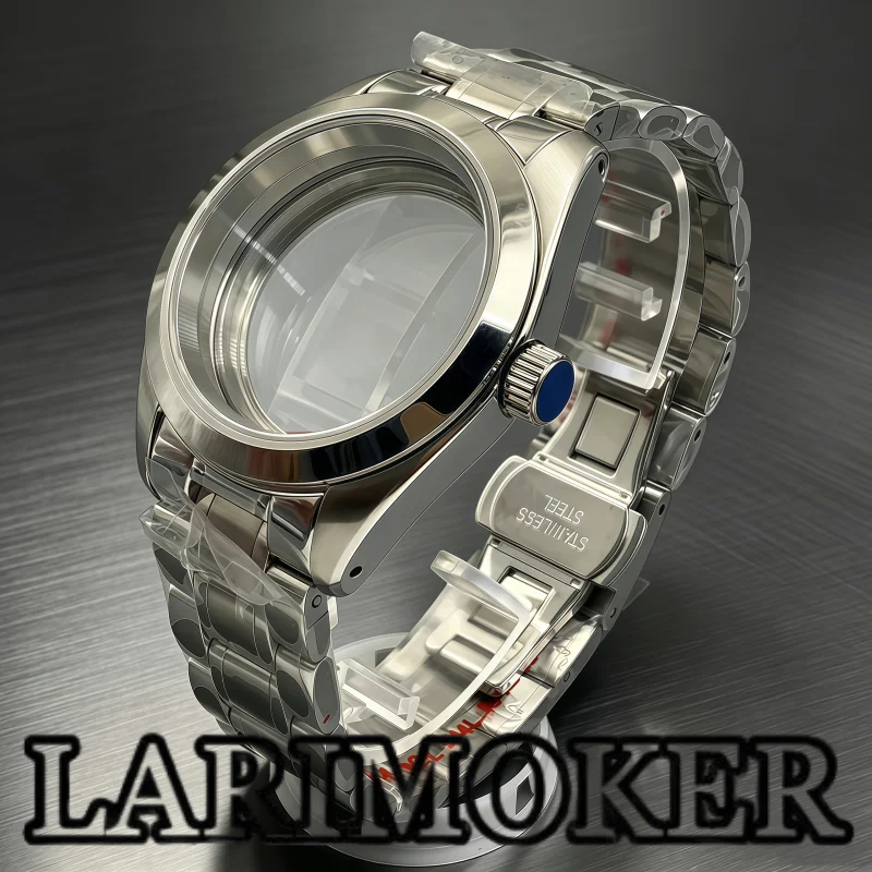 

Корпус для мужских часов LARIMOKER 38 мм, классический корпус Oyster из нержавеющей стали с сапфировым стеклом, подходит для механизмов NH35, PT5000, Miyota 9015.