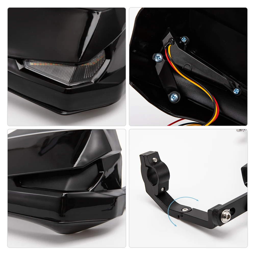 Maniglia del motociclo Paramani antivento con LED per BMW F800GS/R1200GS LC/ADV Include luci di segnalazione e lampada di marcia diurna