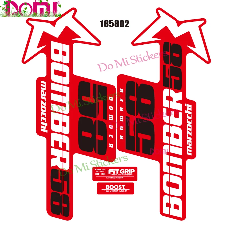 

High Quality Bicycle Stickers Gradient Color Style Marzocchi BOMBER Fork Sticker Mountain Bike MTB Bicycle Waterproof PVC
