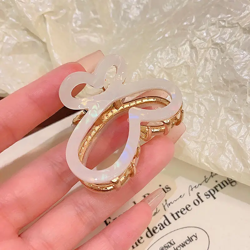 1/4pcs Colorful Acetate Butterfly Hair Clip Small Size Charming Women's Hair Accessory Versatile Sweet Personality