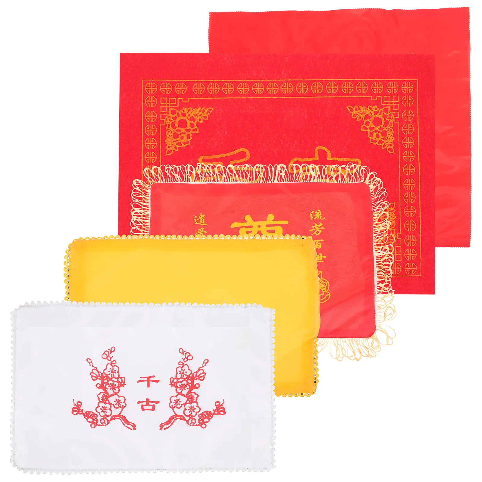 

1Set Funeral Accessories Kit Bone Ash Urn Cloth Cover Set with Storage Pouch Elegant Embroidered Carpet for Cemetery Burial
