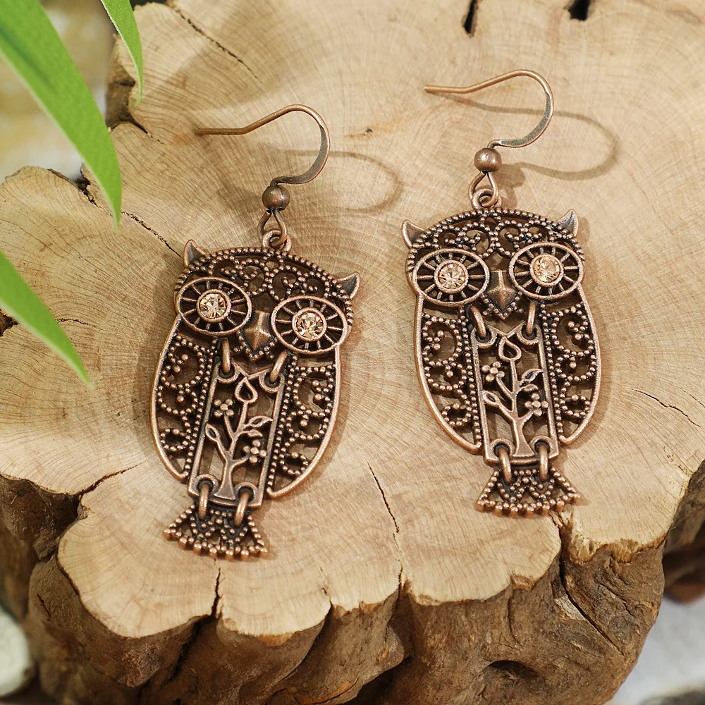 Vintage ethnische geometrische braune Tropfenohrringe für Frauen, elegante Persönlichkeit, Urlaub, lässig, täglich, Ohrringe, Boho-Schmuck – Detail 12
