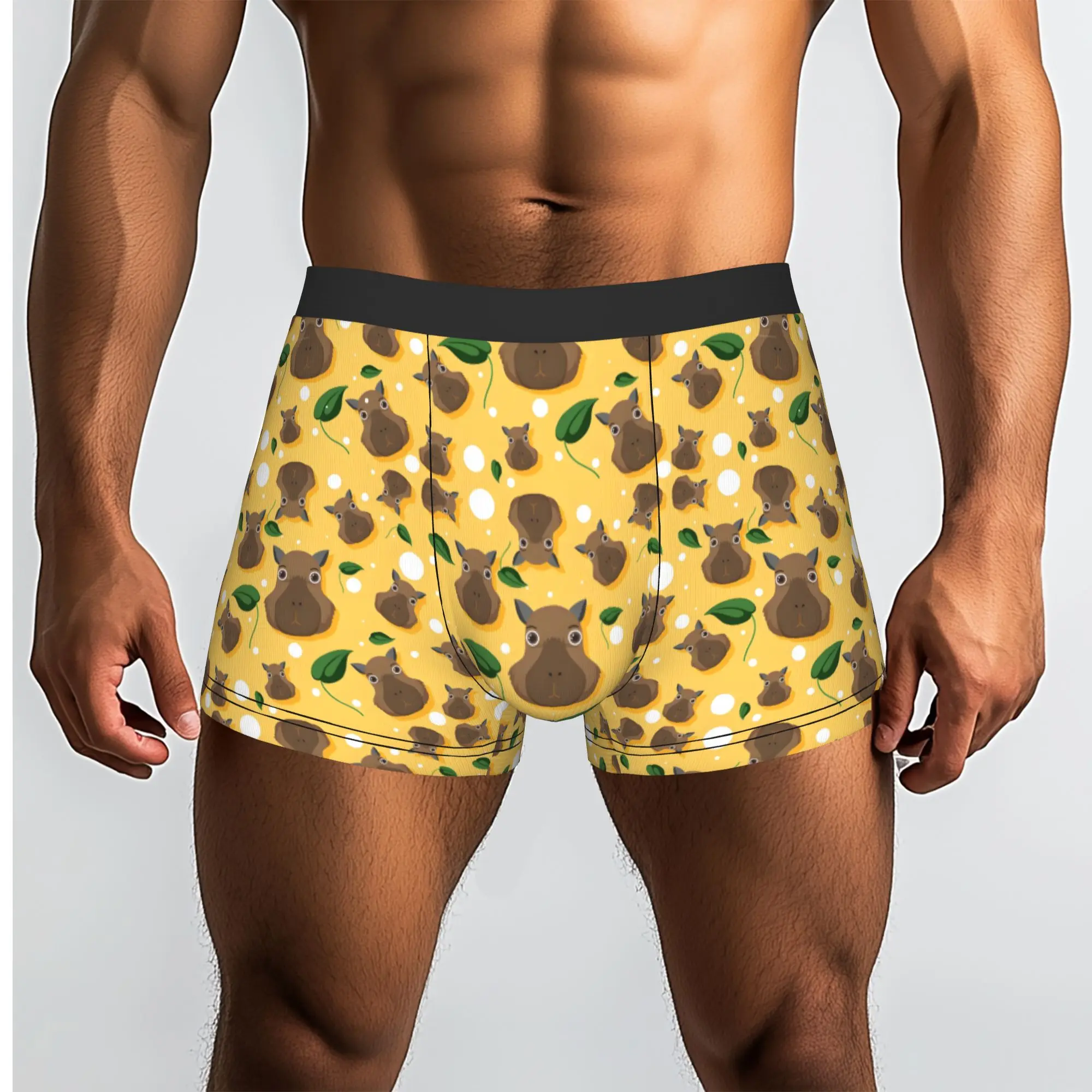 Custom Funny Capybara Popular Animals Pattern Boxer Shorts For Homme 3D Printed  Underwear Panties Briefs Soft Underpants
