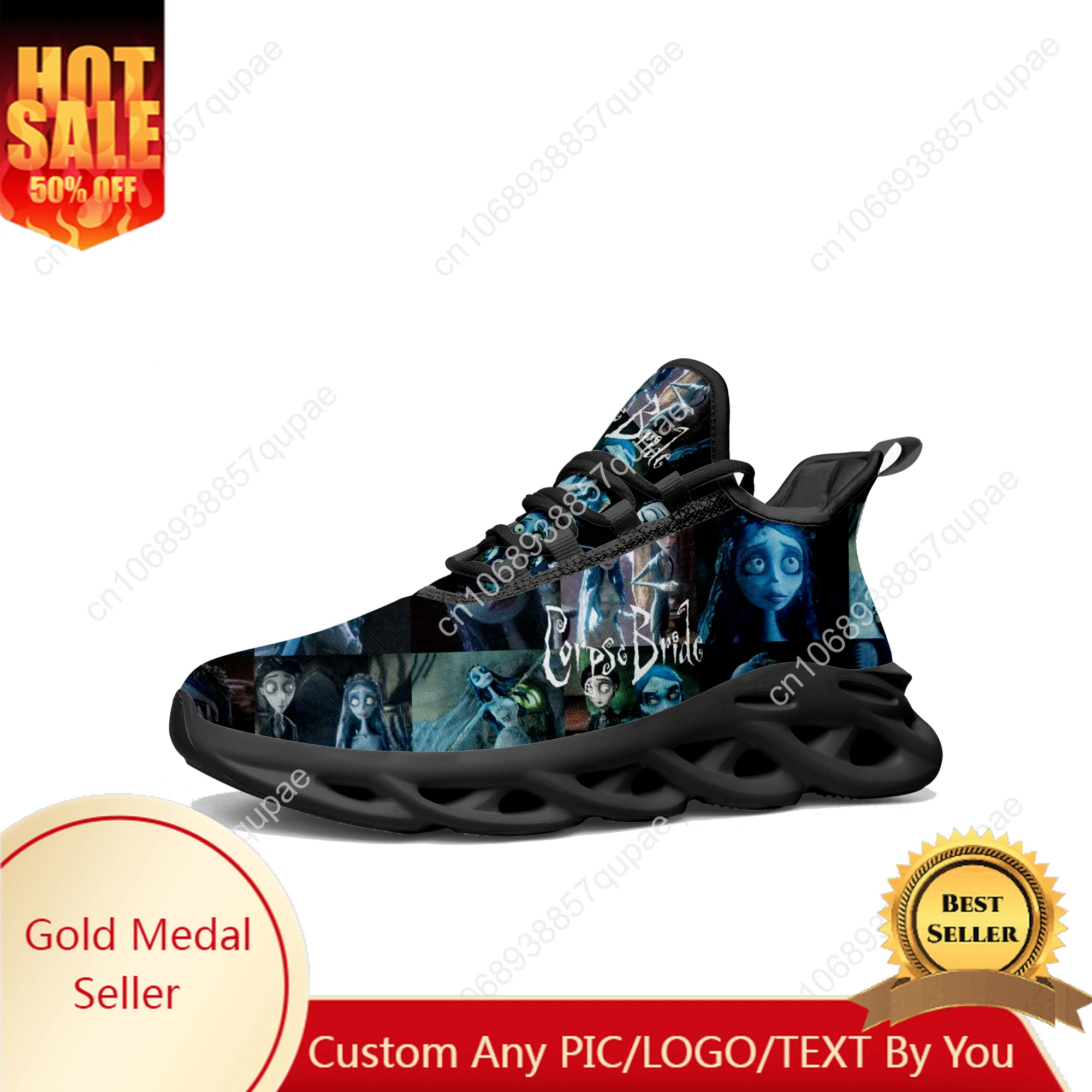 

Corpse Bride Cartoon Manga Flats Sneakers Mens Womens Teenager High Quality Sports Running Shoes Sneaker Customized Made Shoe