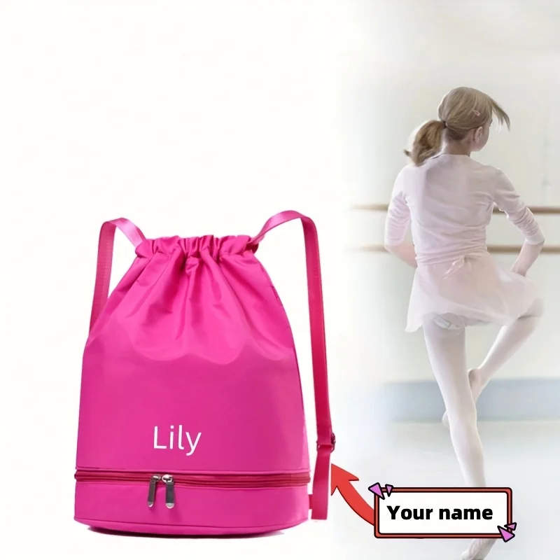 Stylish And Minimalist Drawstring Backpack with Customizable Letters, Perfect for Ballet Practice.New Women'S Fashion Backpack