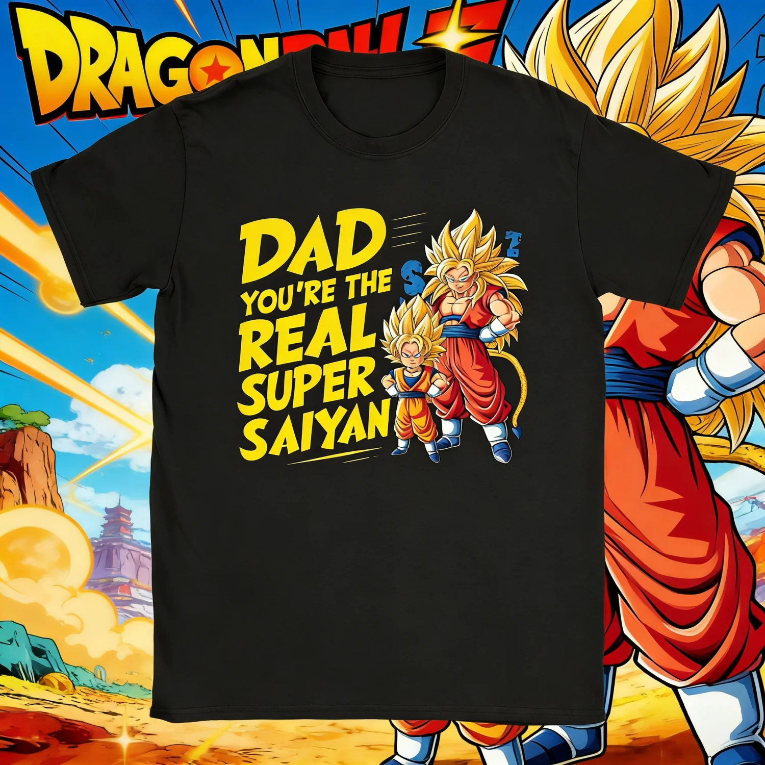 2026 Sommer Dragon Ball Retro Reine Baumwolle Fitness T-Shirt Herren Oversize Kurzarm Familien-Unisex Kinder Freizeithemd