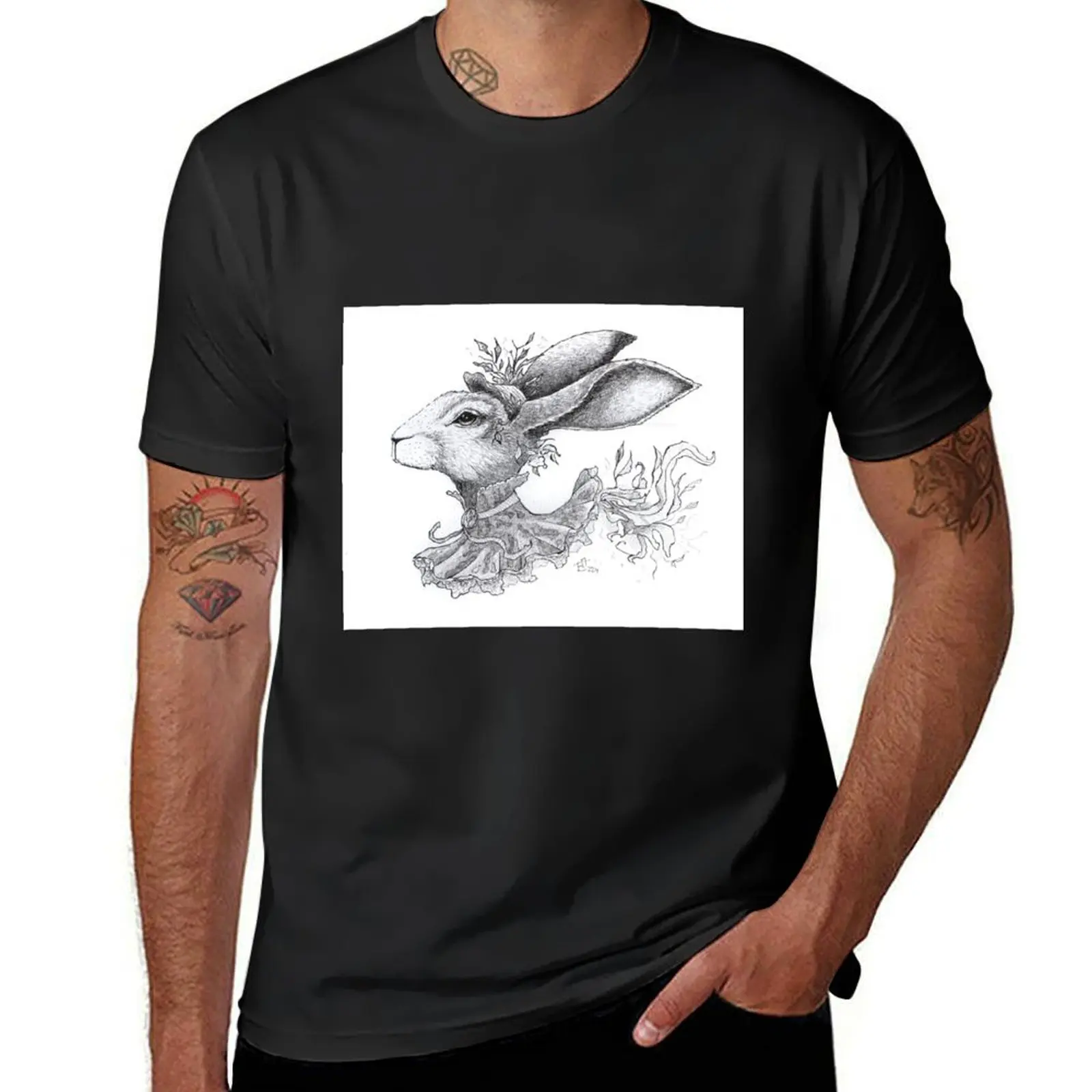 Rabbit in frill T-Shirt boys whites for a boy Blouse customizeds heavyweight t shirts for men