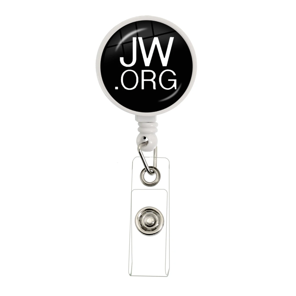 JW.ORG Jehovah's Witnesses Black/White Retractable Badge Reel Work Card Clip ID Name Card Display Tag Staff Card Badge Holder