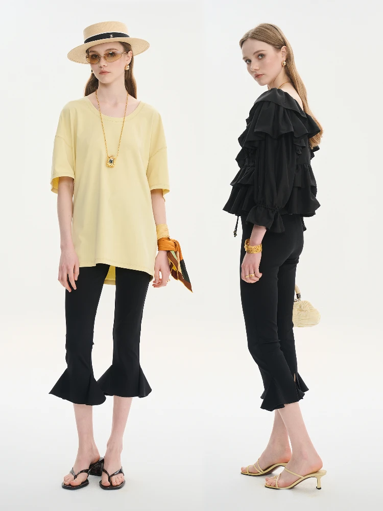 

Брюки-капри MAIMAI Millennium Hot Girl: универсальные расклешенные брюки длиной 7/8, модные повседневные брюки на все сезоны