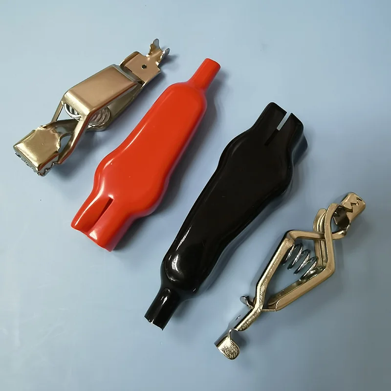 20A Sheathed Alligator Clips Electrical DIY Test Leads Alligator Crocodile Clips For Charging Connecting