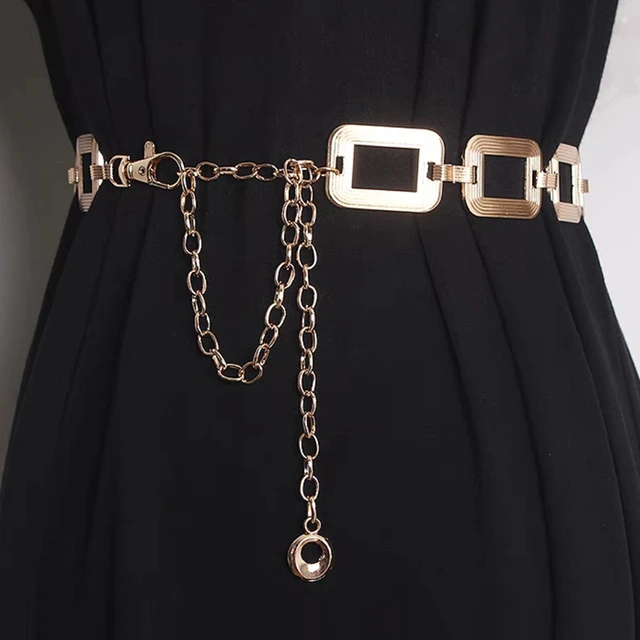 Fashion Gold Chain Belt Female Waist Long Designer Punk Metal Belts For Women High Quality Luxury Brand Adjustable Waistband AliExpress