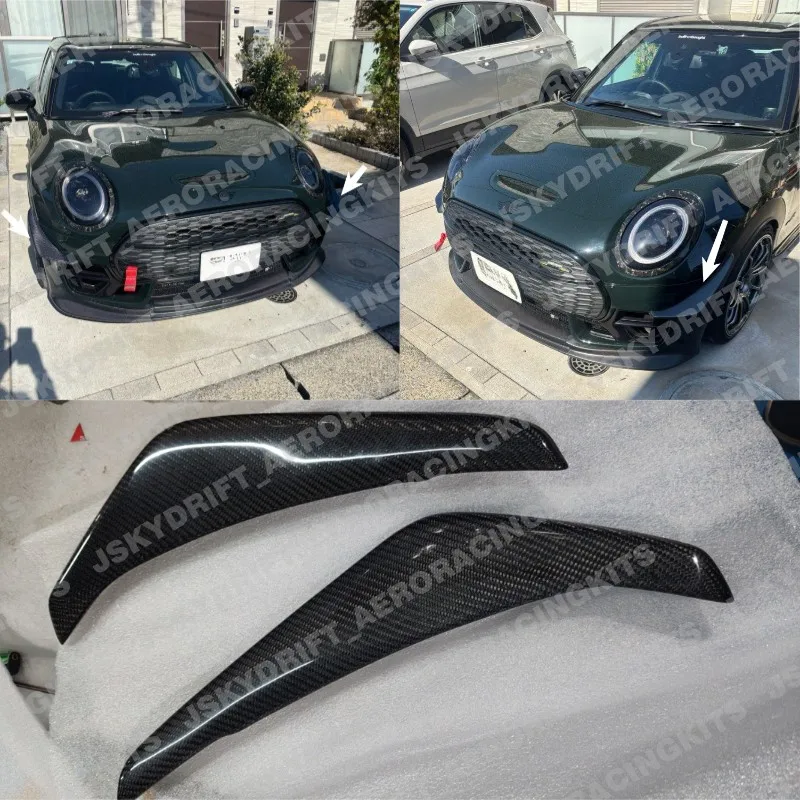 

For Mini cooper s jcw f54 clubman Front Bumper Canard Diffuser 2Pcs Carbon Fiber car Bodykits