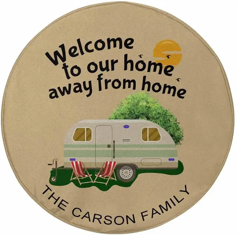 

Custom Spare Tire Covers RV Camping,Personalized Name Wheel Tire Cover Protector for Camper Tralier, Toyota RAV4 Honda CRV A