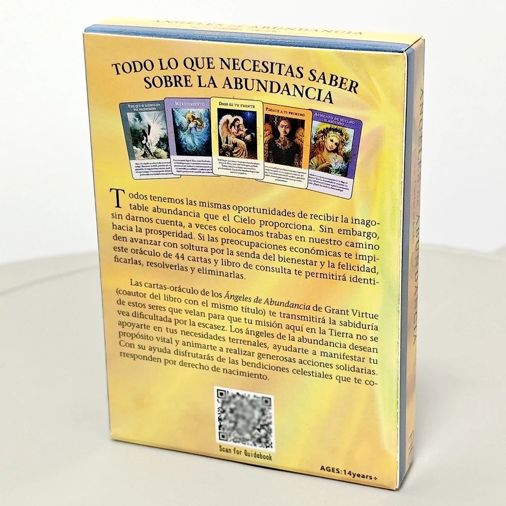 Angeli dell'abbondanza Oracle Deck 44 pezzi Oracle card 10.4*7.3cm edizione spagnola