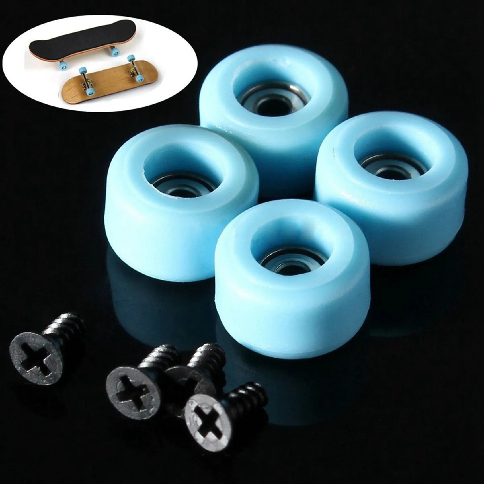 Y42A-8 Pcs Professional PU+Metal CNC Bearing Wheels For Wooden Fingerboard