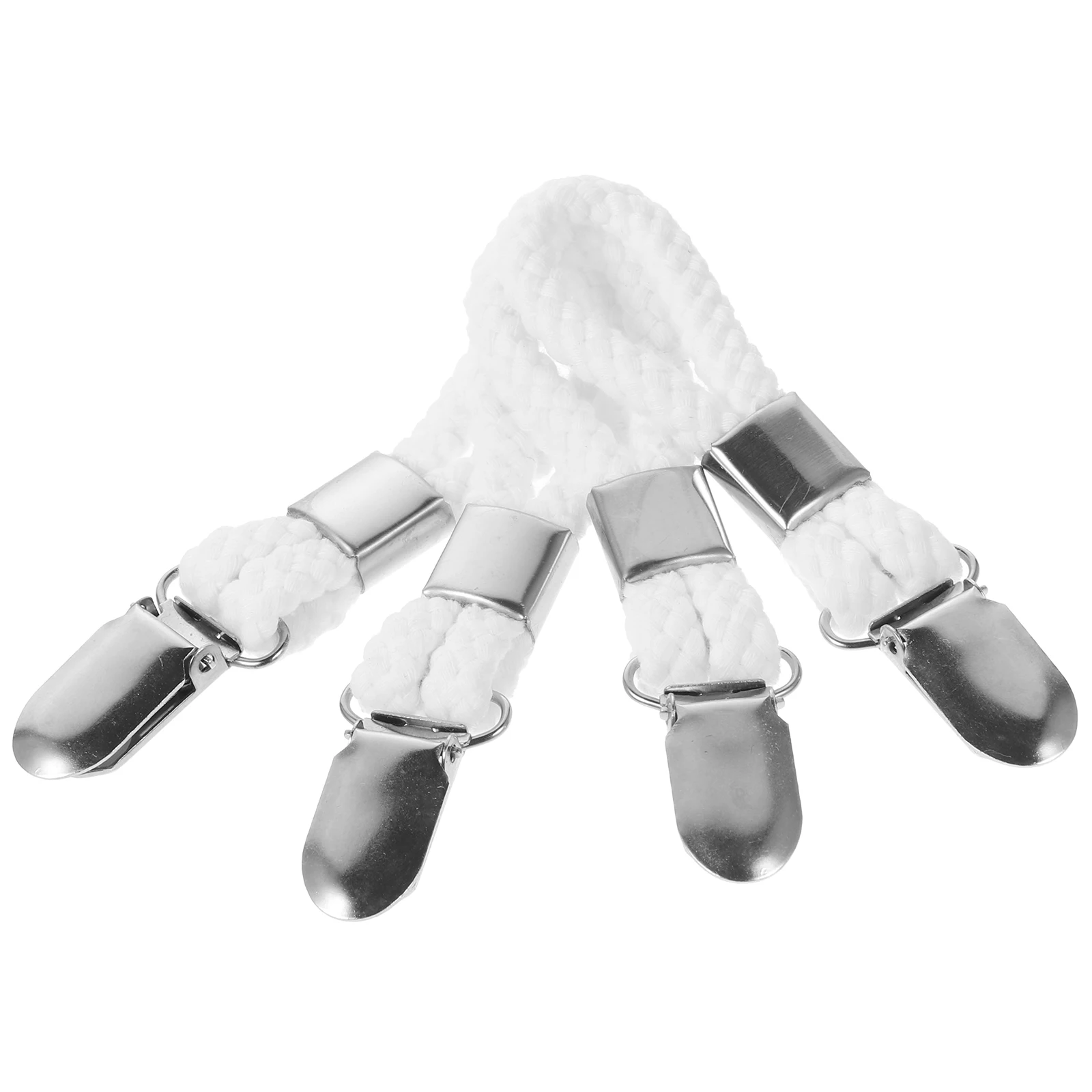 

4pcs Towel Clip Hangers Metal Clothes Hangers Cotton Rope Design Strong For Bathroom Kitchen Laundry Room Hanging Clips