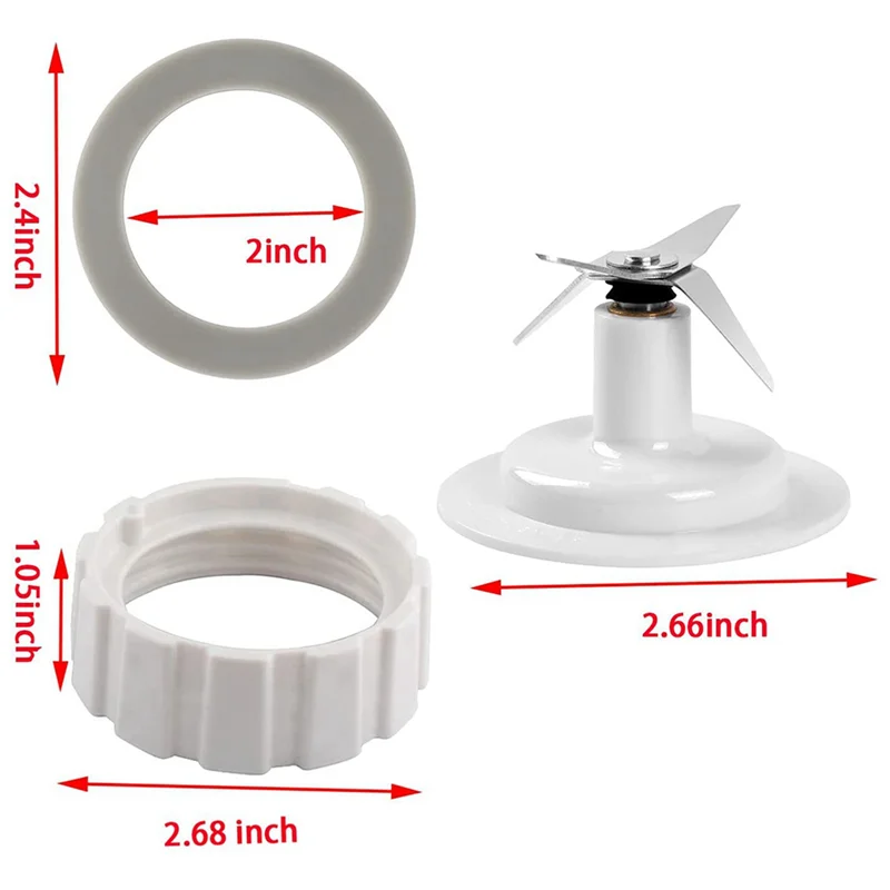 2 запасных частей для лезвий с крышкой основания банки и уплотнительным кольцом, комплект аксессуаров для прокладок для пляжного блендера Hamilton