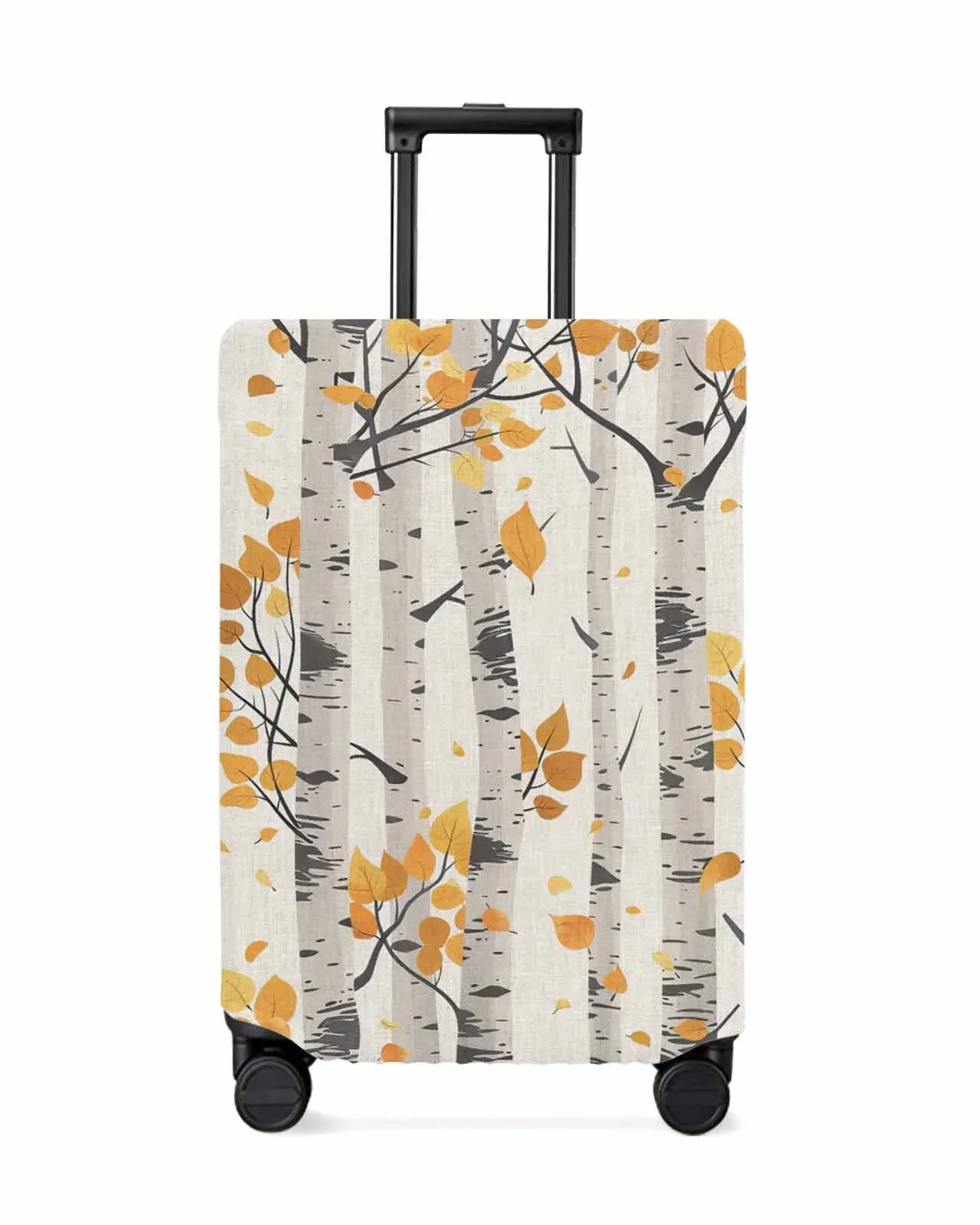 Hand Drawn Watercolor Lines On Tree Leaves Stretch Suitcase Protector Baggage Dust Case Cover For 18-32 Inch Travel