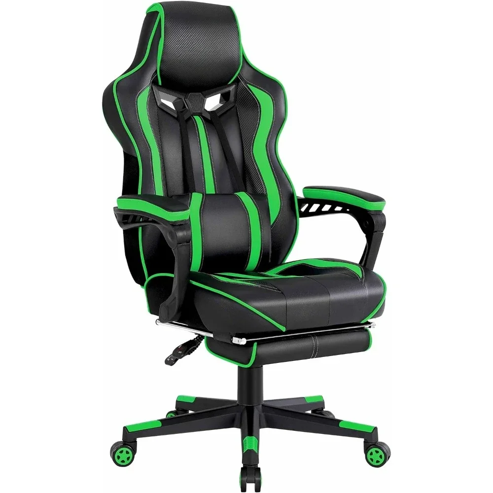 

Gaming Chair with Footrest,Big and Tall Gamer Chair with Massage,Reclining Computer Gaming Chair for Adults,Ergonomic Game Chair
