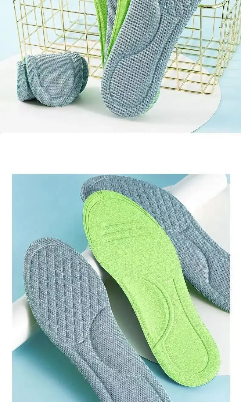Sportliche Fußgewölbe-Einlagen für Schuhe, schweißabsorbierend, atmungsaktiv, geruchshemmend, weiche Schuhpolster, Schuh-Einlagen für Damen und Herren. – Detail 11