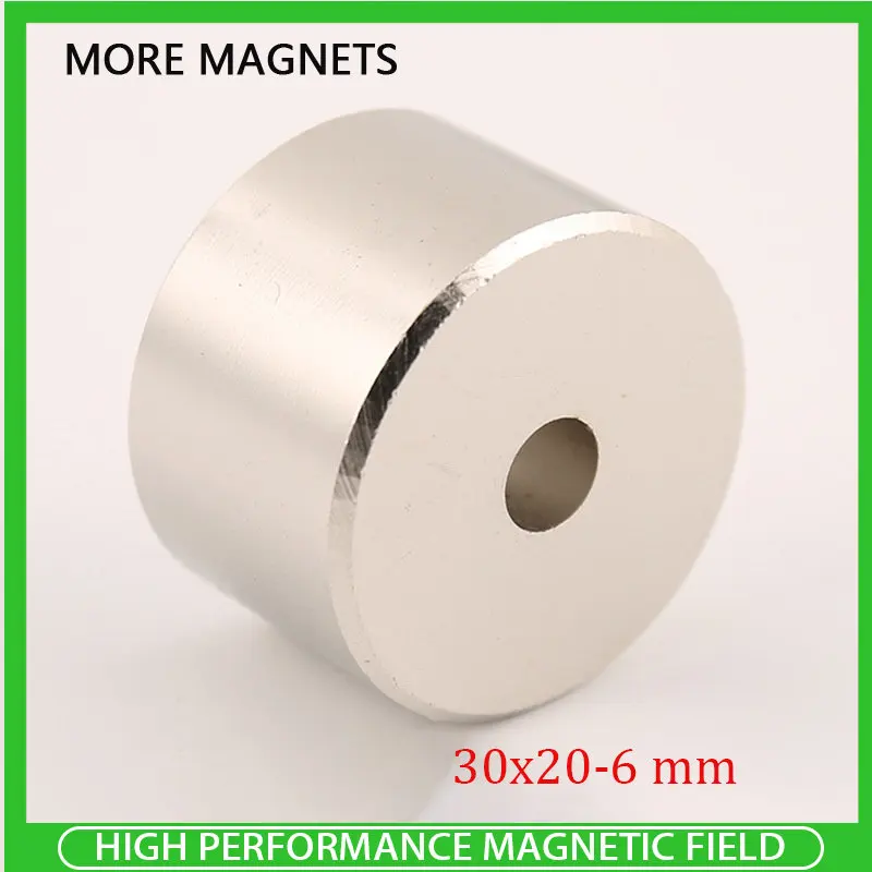 

1/2/3/5PCS 30x20-6 Powerful Magnets 30*20mm Hole 6mm Permanent Round Countersunk Neodymium Magnetic Magnet 30X20-6mm 30*20-6 mm