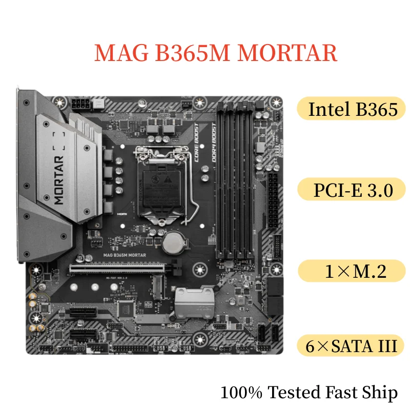 

For MSI MAG B365M MORTAR Motherboard 64GB LGA 1151 DDR4 Micro ATX Mainboard 100% Tested Fast Ship