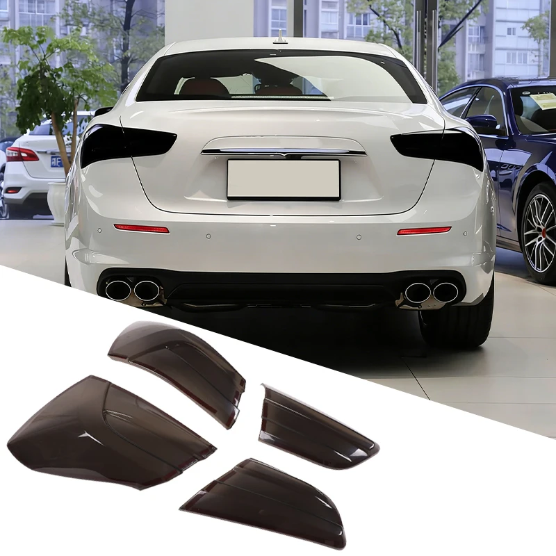 For Maserati Ghibli 2021-2024 ABS Blackened Car Rear Taillight Turn Signal Lamp Decoration Cover Car Accessories