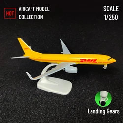 Scale 1:250 Metal Aircraft Model Replica,  DHL Airlines B737 Airplane Aviation Decoration Miniature Art Collection Kid Boy Toy