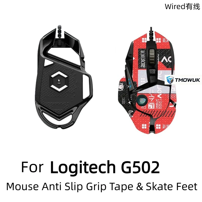 Sweat Absorbent AntiSlip Grip Tape Skate Feet For Logitech G502Hero Wired Wireless Gaming Mouse Ergonomic Grips Improve Accuracy