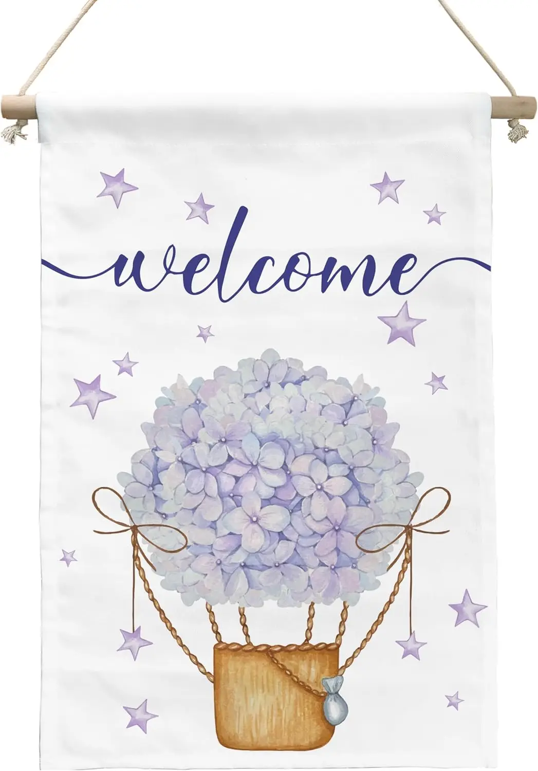 Floral Seasonal Spring Summer Welcome Canvas Hanging Wall Flag,Banner Sign Decor For Outdoor Farmhouse Bedroom Yard 12x18 In zzo